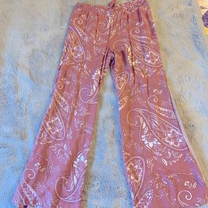 Casual Linen Pants with Paisley Design - NY and Co